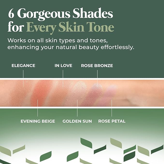 Dr. Lily Ros- All-Natural Blush, Bronzer & Shimmer – Plant Based No Harsh Chemicals, No Parabens or Synthetic Fragrances 100% Natural Formula Safe for Sensitive Skin (Golden Sun)-VivaGrace Women