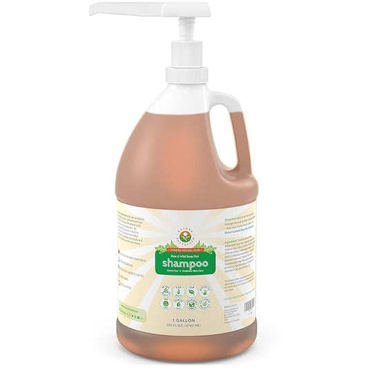 Organic Shampoo - Raw & Wildcrafted with Probiotics, Hypoallergenic Natural & Sulfate Free Shampoo for Sensitive Scalp, Dry Hair, Dandruff, Eczema & Psoriasis, Gallon, Original-VivaGrace Women