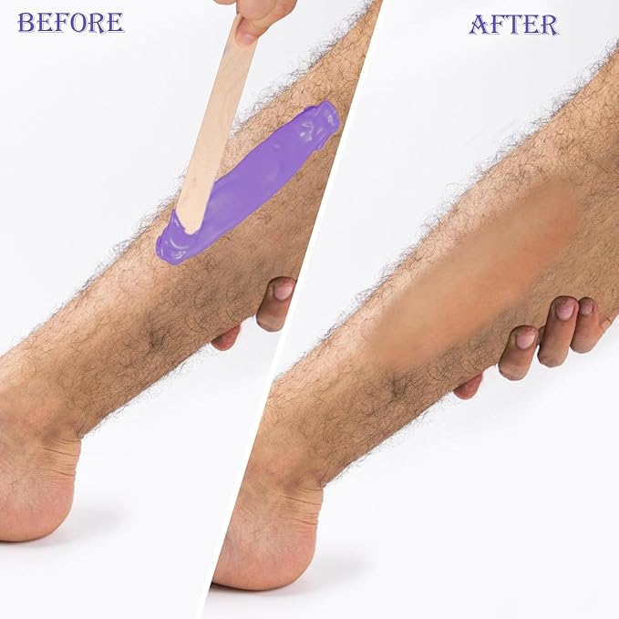 PURPLESKY 80oz Hard Wax Beads Bulk - Hair Removal Waxing for Body Face Back Underarm Leg - At Home Salon - SPA Choice - Quick Coarse Remove - Long Lasting-VivaGrace Women