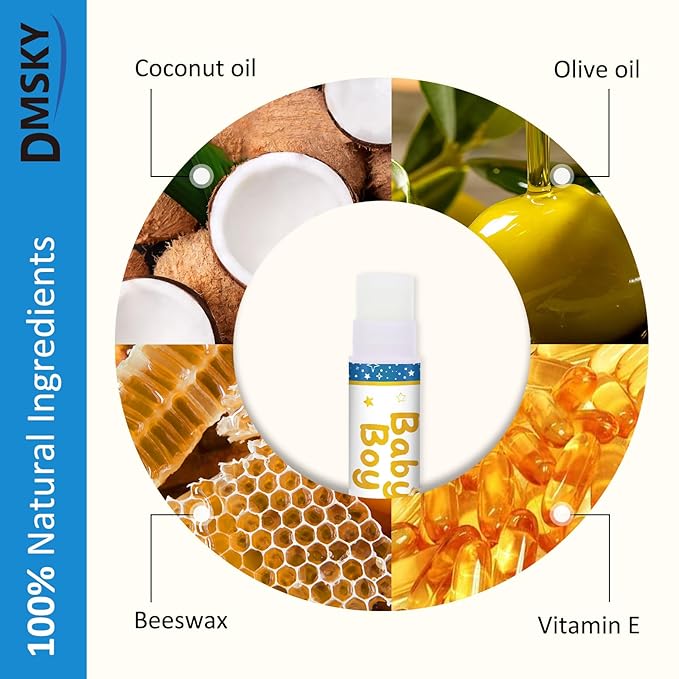 DMSKY 60 Pcs Baby Shower Favors, Lip Balms Bulk Gift for Guests, Boys Girls Games Neutral Gender Reveal Favors, Baby Shower Birthday Party Supplies Basket Gift Stuffers-VivaGrace Women