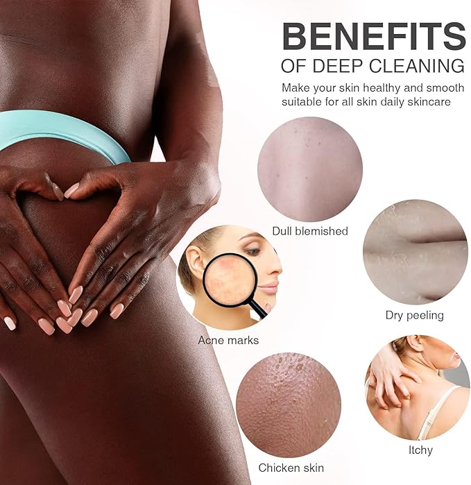 UJFQBH African Bath Sponge African Net Long Net Bath Sponge Exfoliating Shower Body Scrubber Back Scrubber Skin Smoother,Great for Daily Use (Green)-VivaGrace Women