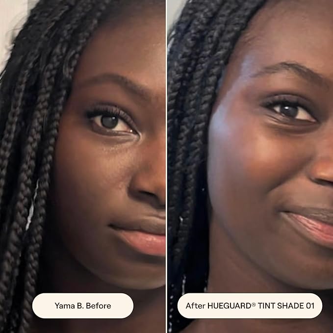 Live Tinted Hueguard Skin Tint SPF 50 - Tinted Mineral Sunscreen with Light-Medium Buildable Coverage With a Hydrating and Radiant Finish - Water and Sweat Resistant, 1.35 fl oz - Shade 01-VivaGrace Women