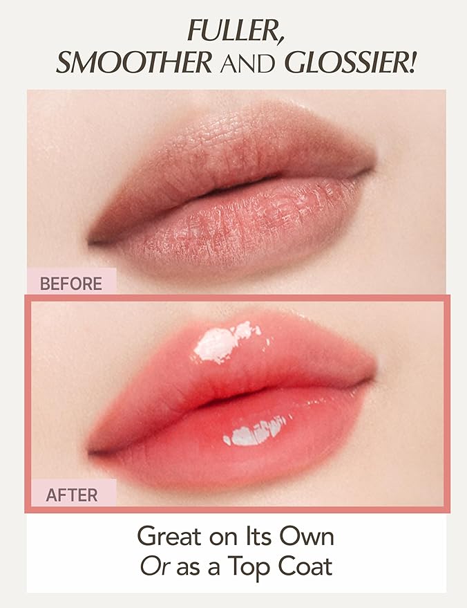 Natural Bloom Korean Lip Oil Serum 0.14 fl oz | Moisturizing Lip Booster Plumping Oil Tint Serum Enriched w/Camellia & Safflower Oils | Non-Irritating Color Changing Lip Oil (Pink Muhly)-VivaGrace Women