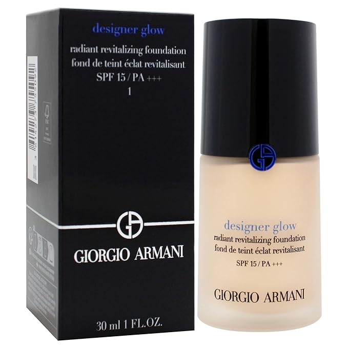 Designer Glow Radiant Revitalizing Foundation SPF 15 Plus - 1 by Giorgio Armani for Women - 1 oz Foundation-VivaGrace Women