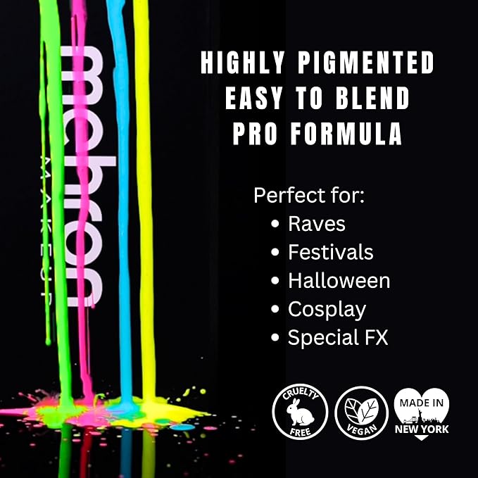 Mehron Paradise FX UV Neon Glow – Neon UV Celestial 1.4 oz | Water Activated Black Light UV Paint for Raves, Costumes, SFX, Halloween, Stage, Theater & Cosplay-VivaGrace Women