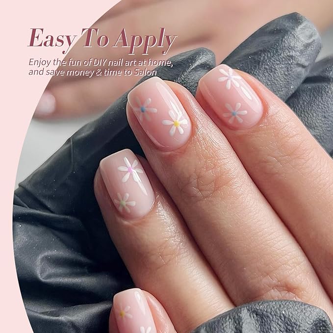 Born Pretty Milky White Jelly Nude Pink Gel Nail Polish Translucent Natural Sheer Pink Soak Off U v Light Cure Gel Polish Kit for Salon and Nail Art DIY at Home 6Colors-VivaGrace Women