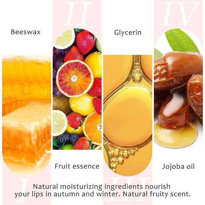 Tinted Lip Balm, Tinted Chapstick 2 in 1 Moisturizing Lip Balm and Buildable Lipstick, Instant Hydration Chapped Lips and Pale Lips, Keep Lips Hydrated Lip Moisturizer, 0.16Oz, Pack of 6-VivaGrace Women