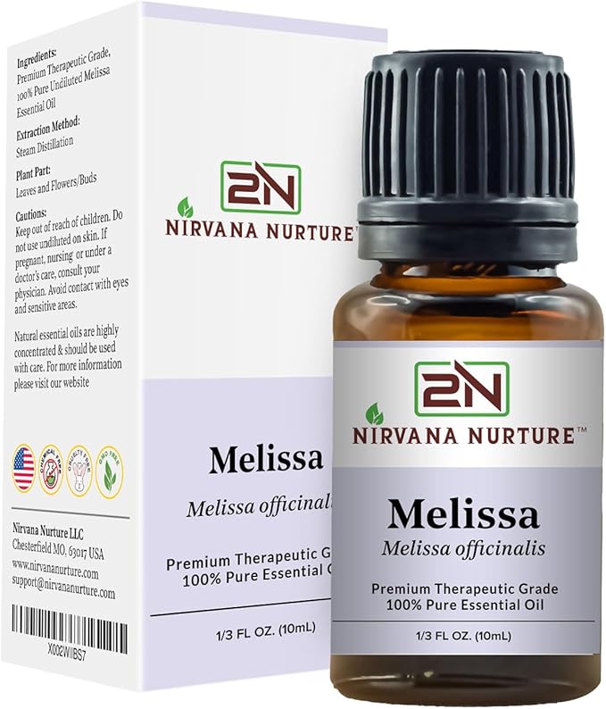 Melissa Essential Oil 100% Pure Premium Therapeutic Grade, Undiluted - Aromatherapy Diffuser for Calm and Relaxation, Skin Care, Hair Care-VivaGrace Women