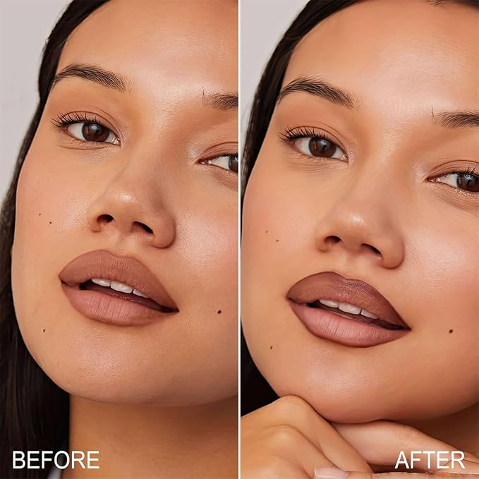 OETUIOW Lip Stain Peel Off, Lip Liner Moisturizing Long-Lasting & Waterproof, Transfer Proof & Plumping, Non-Stick Cup, Cocoa Color-VivaGrace Women