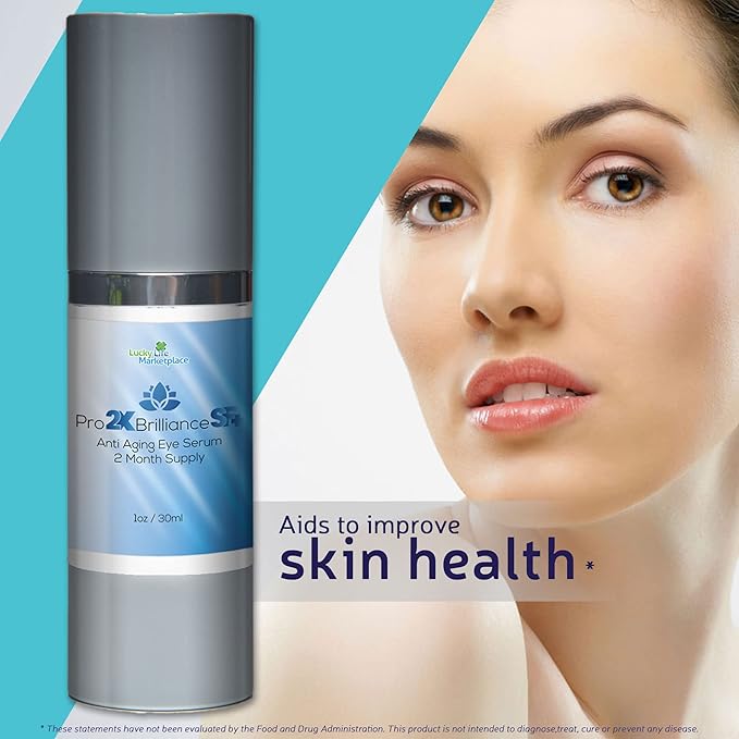 Pro 2x Brilliance SF + Serum - Anti Aging Eye Serum - 2 Month Supply - Rapidly Reduce Appearance of Dark Circles & Puffiness - Exfoliating Vitamin C Serum to Rejuvenate Skin - Aid Skin Cell Renewal-VivaGrace Women