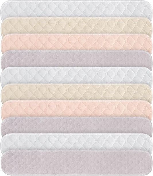 Toulite 10 Pcs Cotton Bra Liners 3 Layer Rectangle Under Bra Pads Sweat Liners for Women Sweating Supplies-VivaGrace Women