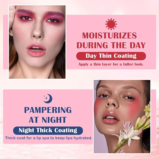 Honey Lip Balm (Strawberry, Watermelon) - Smooth, Hydrating Propolis Lip Mask Overnight Scrubs Exfoliator, Natural Ingredients, Lip Care Set-VivaGrace Women