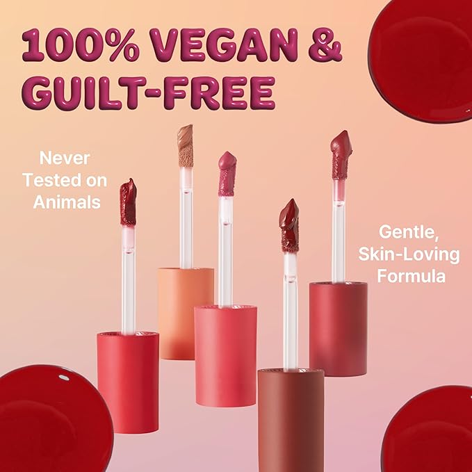 Touch in Sol Vegan Again Blur Core Lip Tint(#Nutty Nudie) - Long Lasting, High Pigment Velvet Matte Lip Stain – Lightweight Smooth Blur Finish