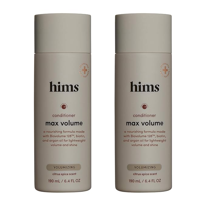 hims Max Volume Conditioner, 2 Pack - Volumizing Conditioner for Men with Biotin - Adds Lightweight Volume, Shine & Bounce - Citrus Spice - 2 x 6.4 fl oz-VivaGrace Women
