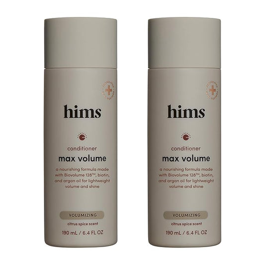 hims Max Volume Conditioner, 2 Pack - Volumizing Conditioner for Men with Biotin - Adds Lightweight Volume, Shine & Bounce - Citrus Spice - 2 x 6.4 fl oz-VivaGrace Women