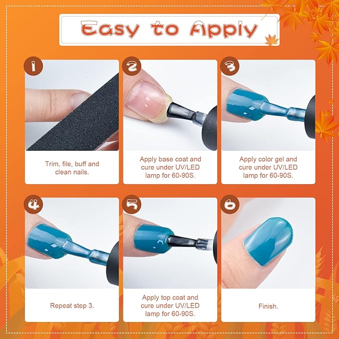 JODSONE 36 Pcs Gel Nail Polish Kit with U V Light of 32 Color Gel Polish Nail Collections Base and Top Glitter Coat Manicure Tools-VivaGrace Women