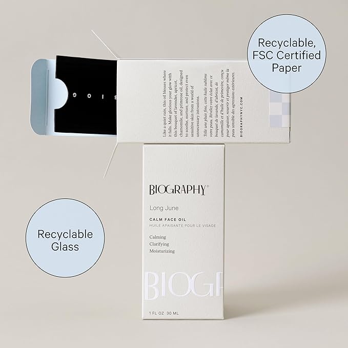 Biography Long June Quieting Face Oil, 30ml - Natural Smoothing & Clarifying Dry Oil. Clarifying, Moisturizing & Hydrating Beauty Facial Oil for Women w/Camellia, Vitamin E & Marula-VivaGrace Women