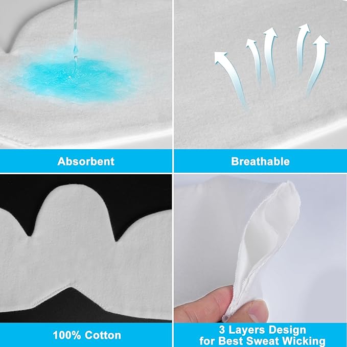 Brushed Cotton on Both Sides - Bra Liners for Sweating Rash Boob Sweat Liner Cotton Pads – 3PCS-VivaGrace Women