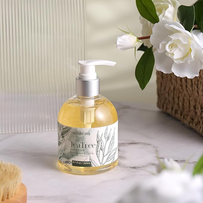 Liquid Hand Soap with Gift Box - Pure Nature's Embrace - Tea Tree - 260ml/ 8.7 fl.oz (Pack of 3)