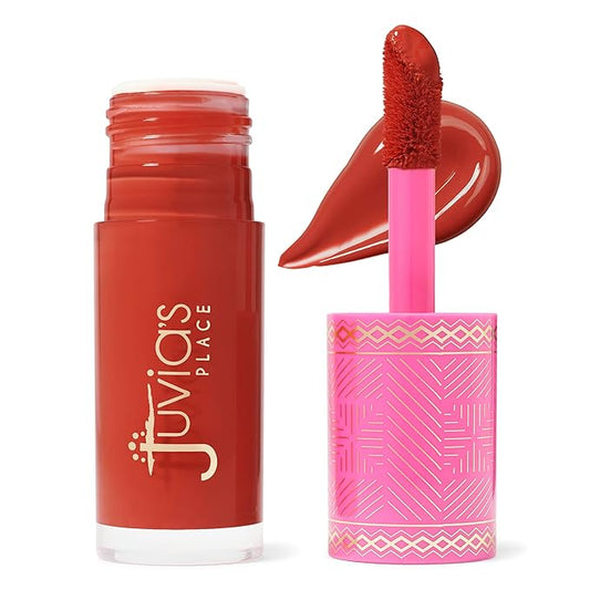 Juvia's Place Blushed Liquid Blush PerkyPoppy - Dewy Tint Cheeks Makeup Glow Pigment Effortless Beauty Long Lasting Cosmetics Soft Creamy Natural Buildable All Skin Color Light Flawless Finish Blend-VivaGrace Women