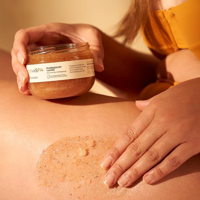 Nativa SPA by O Boticário Madagascar Vanilla Exfoliating Body Scrub, Hydrating & Anti Aging Gentle Exfoliator, 7 Ounce-VivaGrace Women