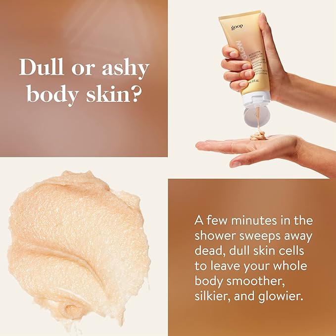 goop Beauty Microderm Body Polish | Exfoliating Scrub & Foaming Cleanser for Glowing Skin | Salts & Kakadu Plum Seed Oil for Hydration | Inspired by Microdermabrasion | 6 fl oz-VivaGrace Women