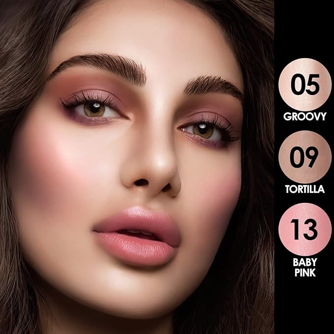 FOCALLURE 3 Pcs Cream Contour Sticks,Shades with Highlighter & Bronzer & Blush,Non-greasy Long-wear Face Contouring Pen,Easy to Sculpt the Face and Create a Lightweight Finishing Makeup,FAIR-VivaGrace Women