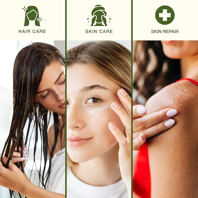 Amazing Aloe Vera Gel - Freshly Cut, 100% Pure Aloe, Premium Quality, Vegan, Unscented - Natural Sunburn Relief, After Shave, Skin, Face & Hair Care 12oz-VivaGrace Women