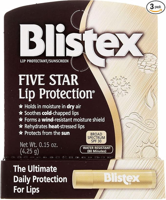 Blistex 5 Star Lip Protct Size .15oz, 3 pack-VivaGrace Women