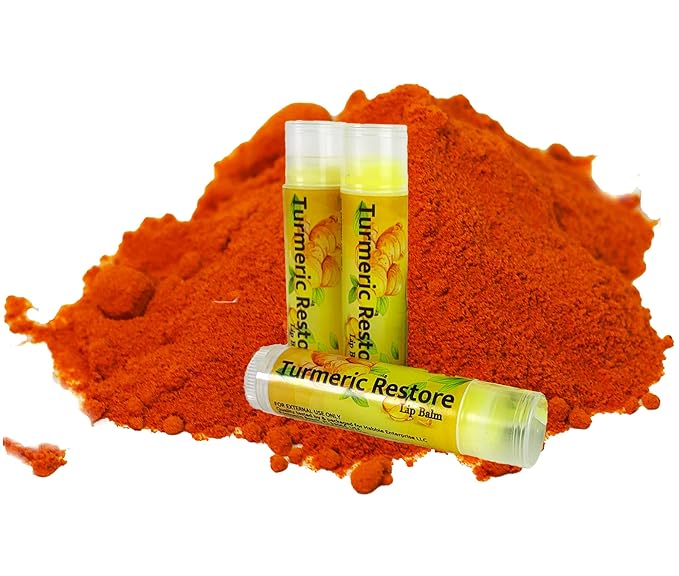 Organic Turmeric Lip Balm 3 Pack - Moisturizing, Balancing, Soothing, Natural Ingredients-VivaGrace Women