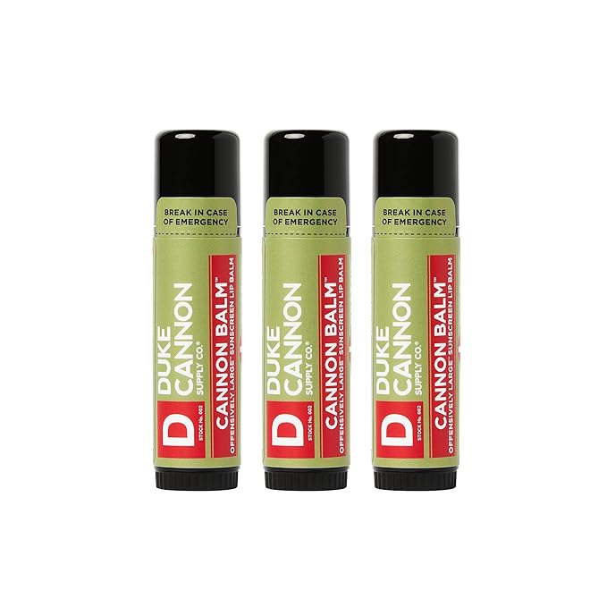 Duke Cannon Supply Co. - Tactical Lip Protectant Balm, Fresh Mint (3 Pack of 0.56 oz) Superior Performance Lip Protection Balm for Hard Working Men - Fresh Mint-VivaGrace Women