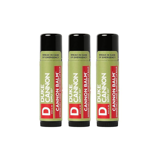 Duke Cannon Supply Co. - Tactical Lip Protectant Balm, Fresh Mint (3 Pack of 0.56 oz) Superior Performance Lip Protection Balm for Hard Working Men - Fresh Mint-VivaGrace Women