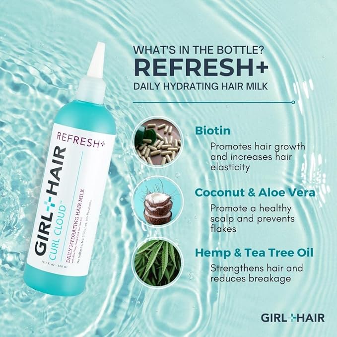 G+H REFRESH+ Daily Hydrating Hair Milk | Deep Hydration to Restore Dry Hair, Refresh Scalp | Aloe Vera, Biotin, & Coconut Water | 10.1 Fl Oz-VivaGrace Women
