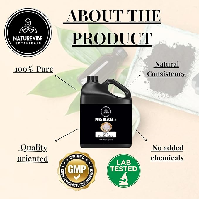 Naturevibe Botanicals Glycerine Liquid Oil 32 Ounces | 100% Pure and Natural | Great for Skin Care and Hair Care-VivaGrace Women