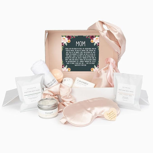 Dear Ava Spa Gifts for Women | Organic Self Care luxury Anti Stress Relaxing Bath and Body Kit Set Basket Box for Her with Heartfelt Card | Premium Spa Gift for Best Mom-VivaGrace Women