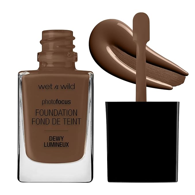 wet n wild Photo Focus Dewy Foundation, Deep Honey, 1.06 Ounces-VivaGrace Women