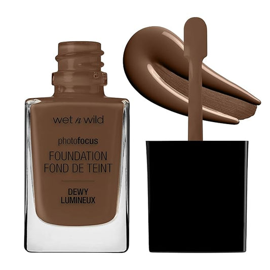 wet n wild Photo Focus Dewy Foundation, Deep Honey, 1.06 Ounces-VivaGrace Women