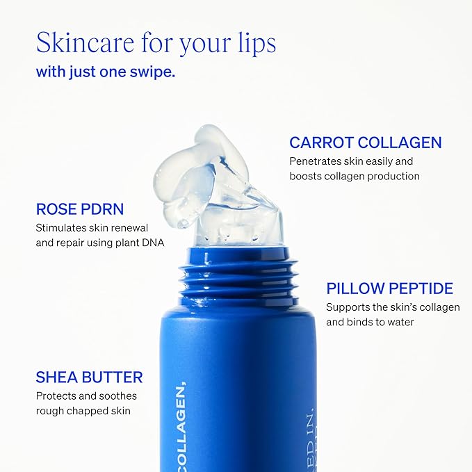 LipLock Jelly Serum for Dry Lips, Long-Lasting, Hydrating, Plumping, Glossy Mask with Rose PDRN, Carrot Collagen, Pillow Peptide, Moisturizing Tinted Lip Balm. (Crystal Clear)-VivaGrace Women