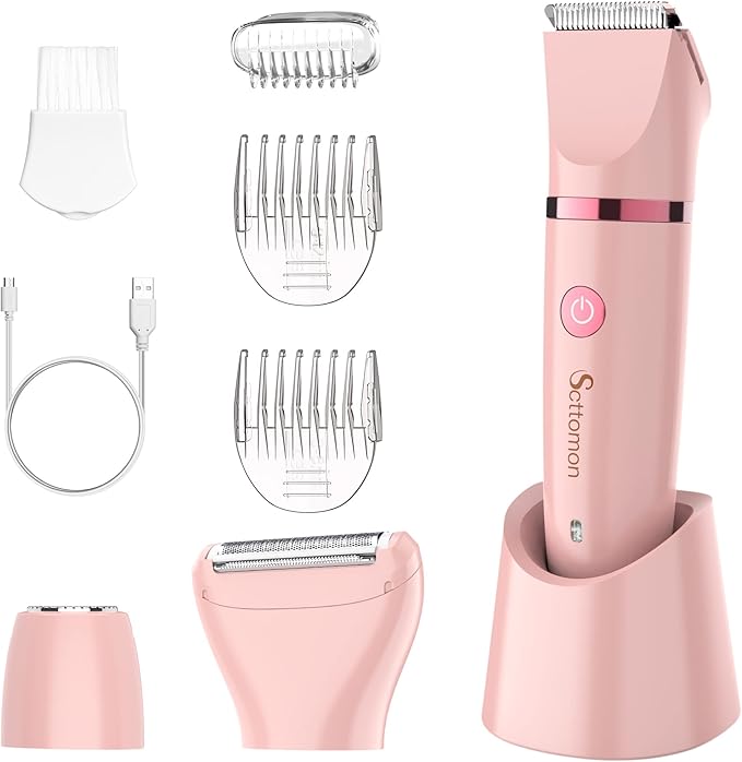 Electric Lady Shaver for Women - Painless Razor, Bikini Trimmer, Facial Hair Removal, Body Trimmer for Face, Legs, Underarm, Pubic - Wet and Dry Flawless 3 in 1-VivaGrace Women