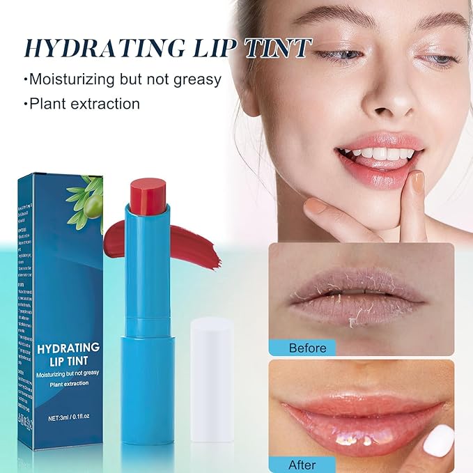 Thrives Lip Tint Hydrating,Strong Moisturizing Effect Tinted Lip Balm Bulk,Sheer Strength Hydrating Lip Tint,Hydrating Lipstick, Nourishing Ingredients Moisture Lip Tint,Non-Sticky All Day Lip Care-VivaGrace Women