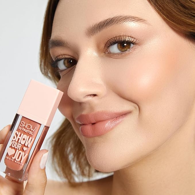 Show Your Joy Liquid Blush 53 | Peach | Dewy Finish | Natural Looking | Clean Beauty | Moisturize The Skin Up to 24 Hours | Cruelty-Free | Natural and Fresh Looking | 0.141 fl.oz.-VivaGrace Women