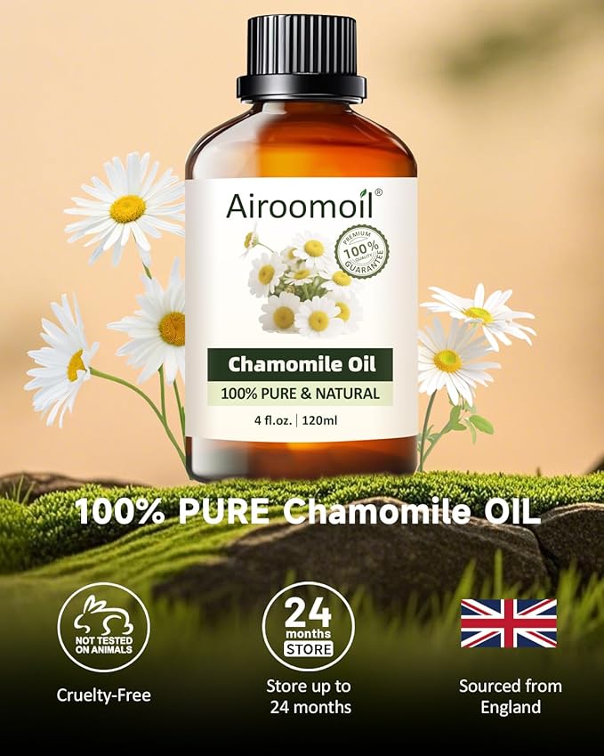 Pure Chamomile Essential Oil, 100% Pure Natural Chamomile Essential Oil, Premium Grade Essential Oils for Diffusers for Home, Skin, Care Massage, Soap Making, Aromatherapy, 4 Fl Oz | 120ml-VivaGrace Women