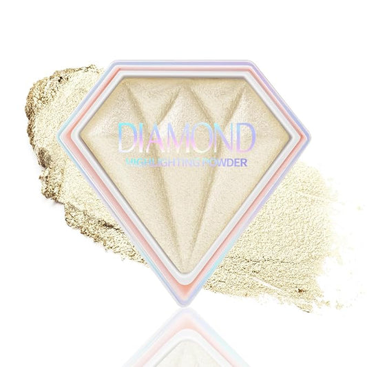 Boobeen Highlighter Makeup Palette, Baked Highlighter Bronzer Powder Palette, Shimmer Illuminator Contour Highlighter Powder for Face, Pearl Shine Shades Waterproof Long Lasting-VivaGrace Women