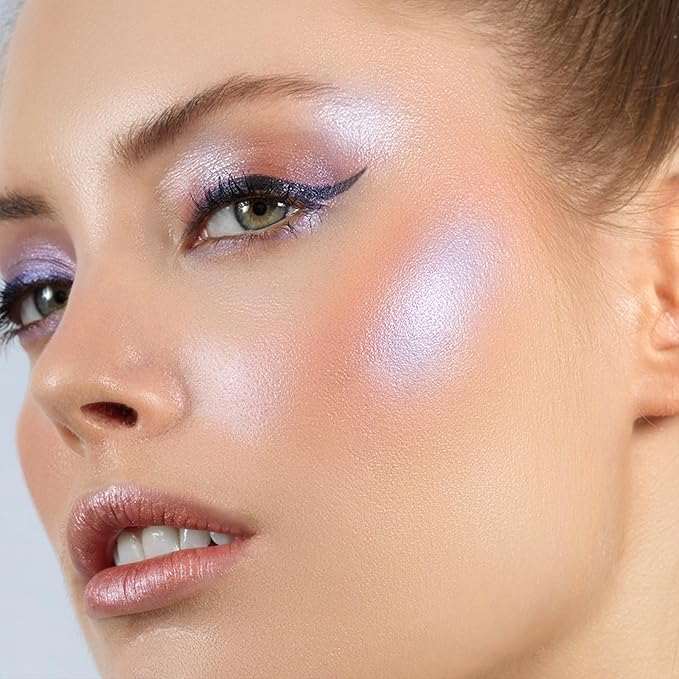 Boobeen Highlighter Makeup Palette, Long Lasting Glow Shimmer Illuminator Contour Powder for Face Radiant Glow-VivaGrace Women