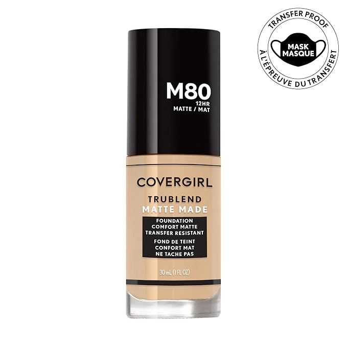 COVERGIRL TruBlend Matte Made Liquid Foundation, Caramel Beige (Pack of 3)-VivaGrace Women
