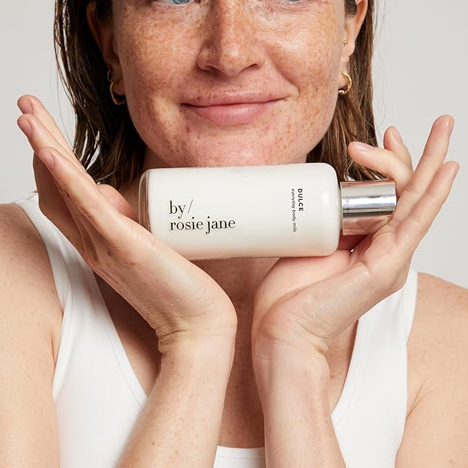 By Rosie Jane Everyday Body Milk (Dulce) - Hydrating Toner & Body Moisturizer to Help Even Skin Tone - Infused with Soothing Aloe Vera and Turmeric Root to Promote Anti-Aging (5 Ounce)-VivaGrace Women