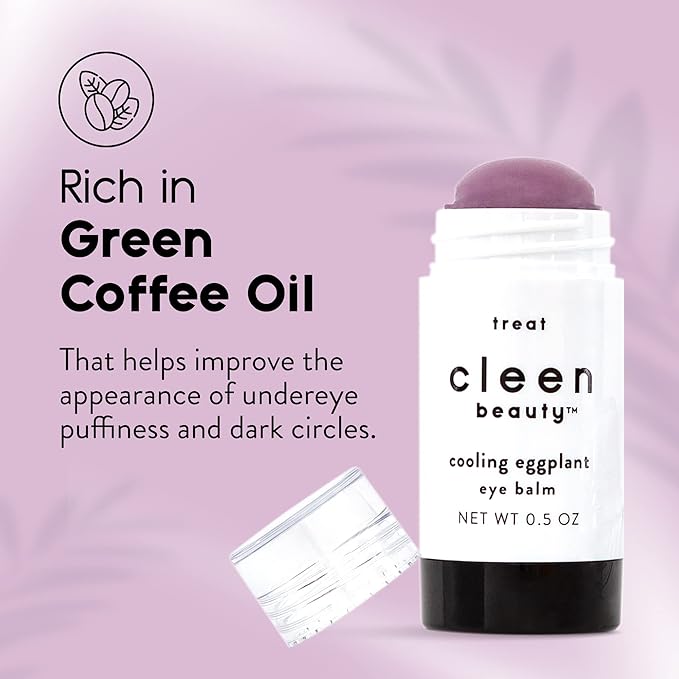 Cleen Beauty Cooling Eggplant Eye Balm | Under Eye Stick | Dark Circles Under Eye Treatment for Women | Puffy Eyes Treatment - Paraben Free | 0.5 Oz-VivaGrace Women