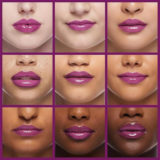 Hydrating Lip Glow Oil, Moisturizing Lip Glow Oil, Nourishing Glossy Transparent Lip Oil, Plumping Lip Oil, Lip Balm, Non-sticky Tinted Toot Lip Balm for Lip Care (PURPLE) 0.2 OZ-VivaGrace Women