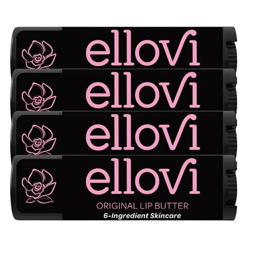 Natural Lip Butter Lip Balm - Original - Pure Enough to Eat - Made With Just 6 Vegan Ingredients - 100% Natural & Organic Moisturizing Lip Care for All Day Hydration (4-Pack)-VivaGrace Women
