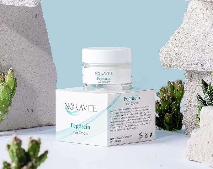 PeptiScin - Peptide Eye Cream with Hyaluronic Acid and Escin | Rich Moisturizing Dark Circle Eye Cream | Brightens and Tones - 1.35 Ounce-VivaGrace Women